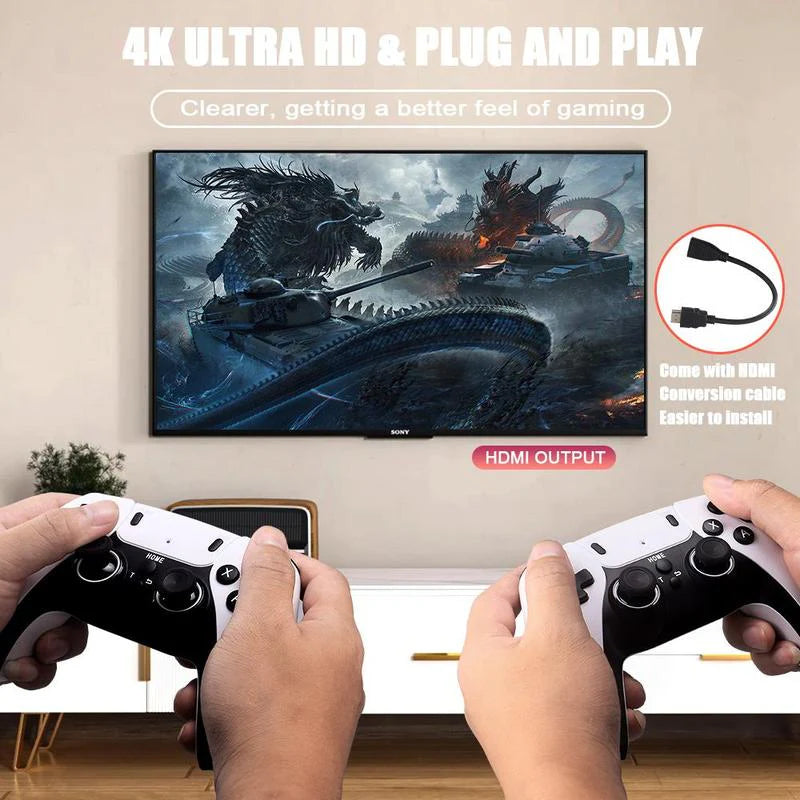 Unleash Epic Gaming Adventures with the Ntaanoo 2025 New Video Gamepad Console - 2.4G Dual Wireless Controller, 4K Graphics, and 42,000 Classic Retro Games - Perfect Christmas Gift for Boys!