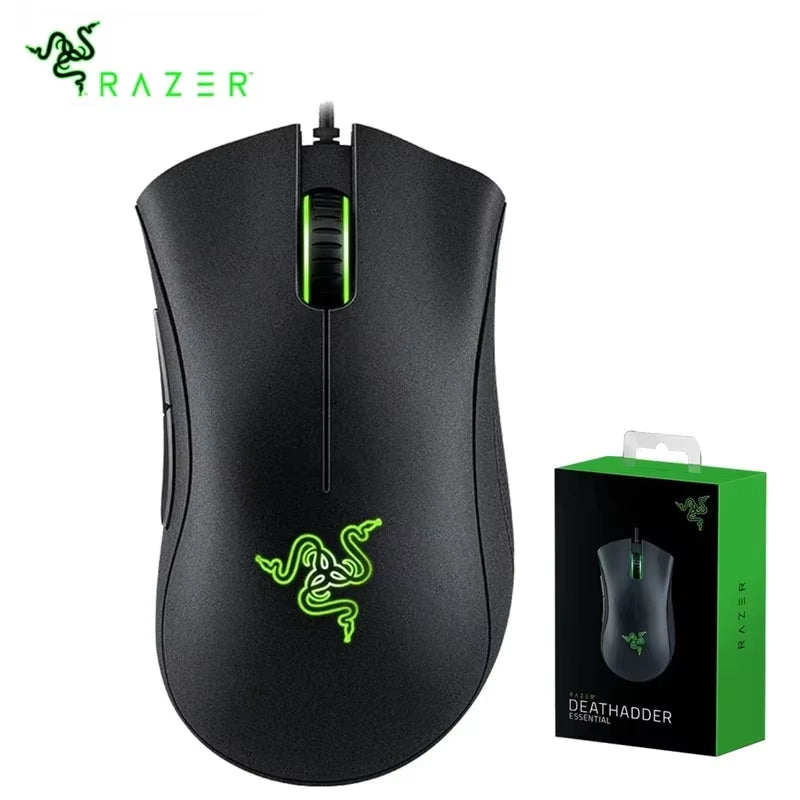 Unleash Your Gaming Potential with the Razer DeathAdder Essential Wired Mouse - 6400 DPI Precision and 5 Programmable Buttons for Ultimate Control