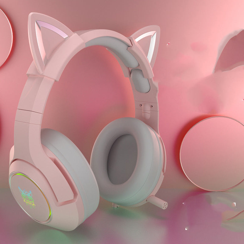 Experience Ultimate Gaming with the Cute Girls Wired Head-Mounted Headset
