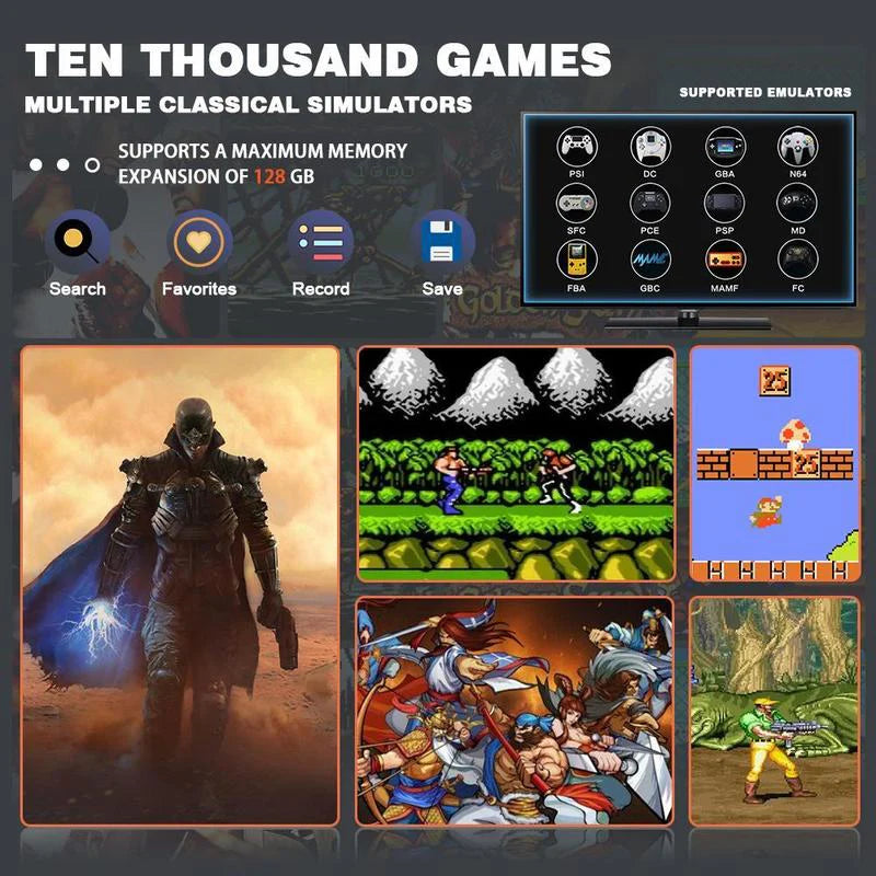 Unleash Epic Gaming Adventures with the Ntaanoo 2025 New Video Gamepad Console - 2.4G Dual Wireless Controller, 4K Graphics, and 42,000 Classic Retro Games - Perfect Christmas Gift for Boys!