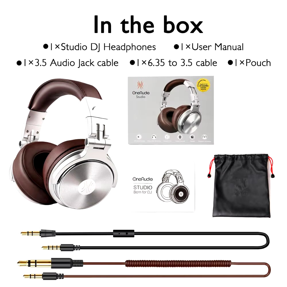 Elevate Your Sound Experience with the Pro 30 Professional Studio DJ Headphones - Wired Over Ear HiFi Monitors with Microphone and Foldable Design