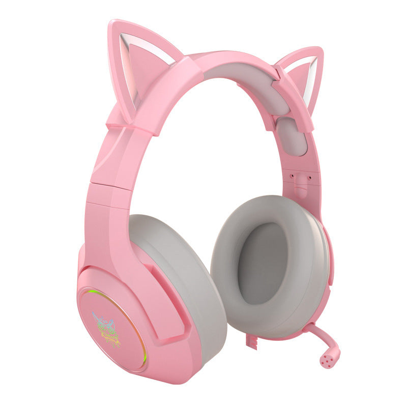 Experience Ultimate Gaming with the Cute Girls Wired Head-Mounted Headset