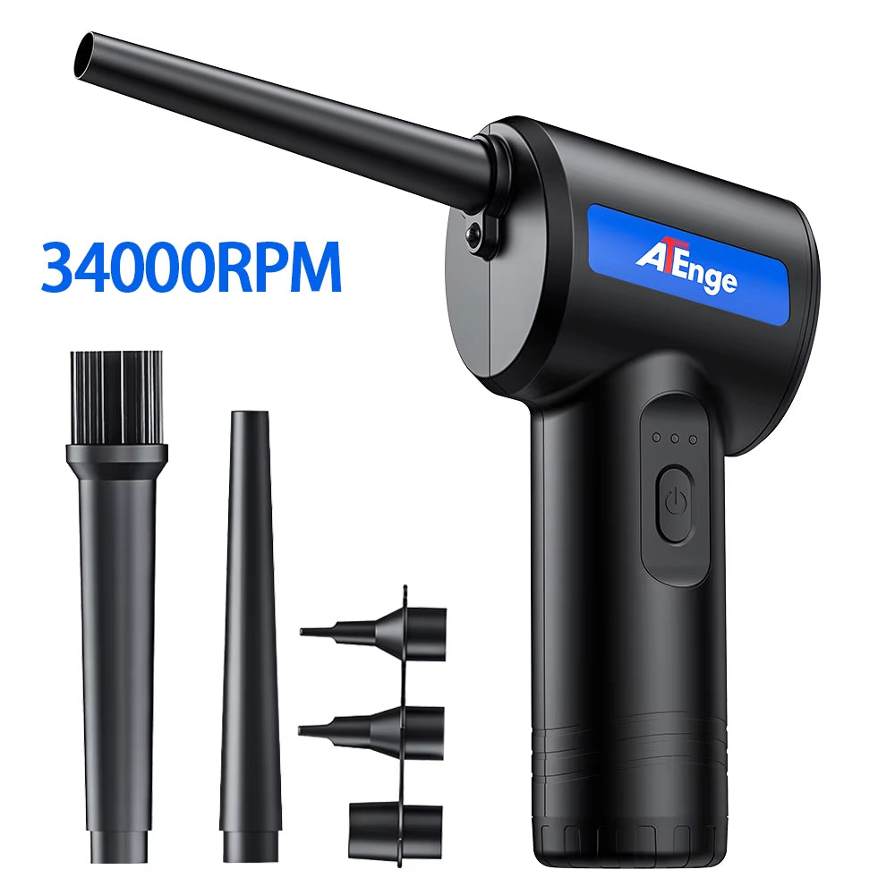 Powerful Cordless Air Duster for Ultimate Computer Cleaning - Rechargeable & Eco-Friendly Alternative to Compressed Gas Cans