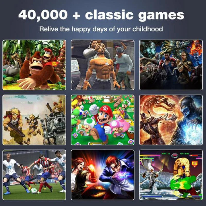 Unleash Epic Gaming Adventures with the Ntaanoo 2025 New Video Gamepad Console - 2.4G Dual Wireless Controller, 4K Graphics, and 42,000 Classic Retro Games - Perfect Christmas Gift for Boys!